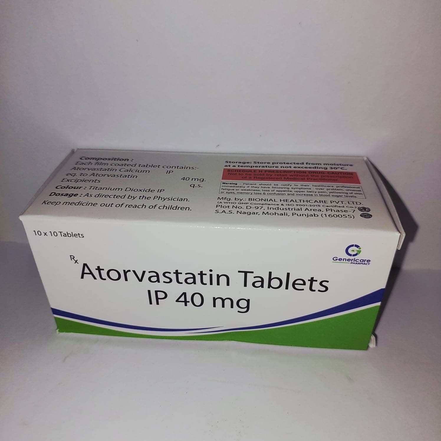 Atorvastatin Tablets IP 40 mg